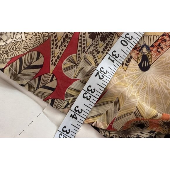 Love 21 Womens Lined Geometric Midi Dress Bohemian Babydoll Flowy Feminine Large - Picture 12 of 15